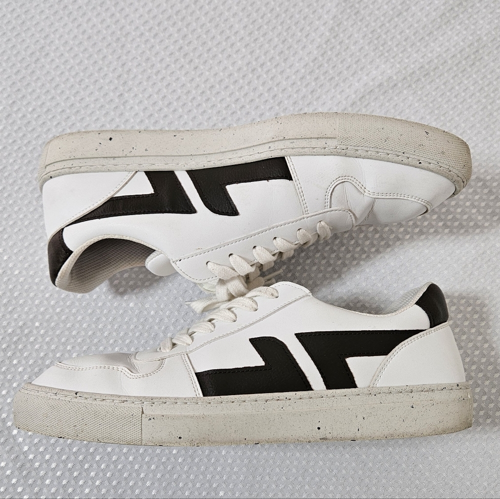 Zeta‎ Mens Moka Latte Sneakers Suatainable Vegan Leather White 10.5 EU 44